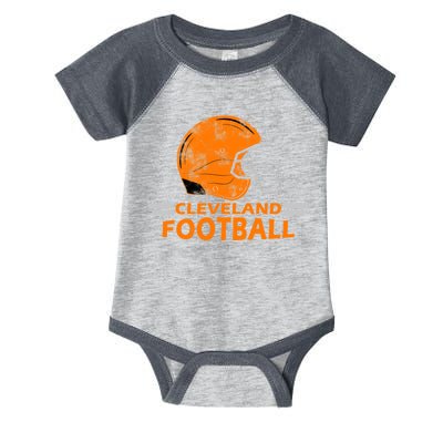 Vintage Cleveland Football Helmet Infant Baby Jersey Bodysuit