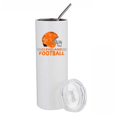 Vintage Cleveland Football Helmet Stainless Steel Tumbler