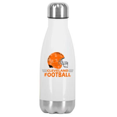 Vintage Cleveland Football Helmet Stainless Steel Insulated Water Bottle