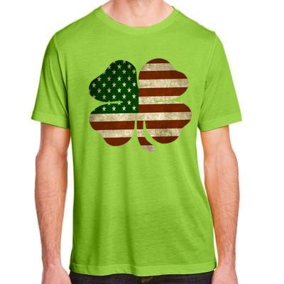 Vintage Clover Irish American Flag Adult ChromaSoft Performance T-Shirt