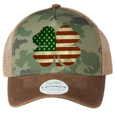Vintage Clover Irish American Flag Legacy Tie Dye Trucker Hat