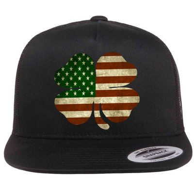 Vintage Clover Irish American Flag Flatbill Hat