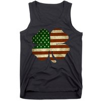 Vintage Clover Irish American Flag Tank Top