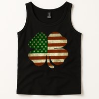 Vintage Clover Irish American Flag Tank Top