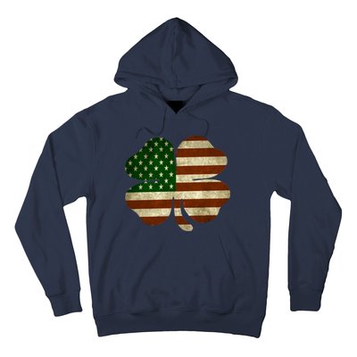 Vintage Clover Irish American Flag Hoodie