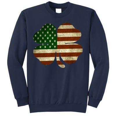 Vintage Clover Irish American Flag Sweatshirt