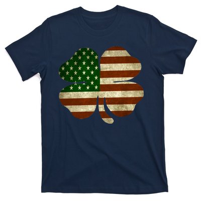 Vintage Clover Irish American Flag T-Shirt