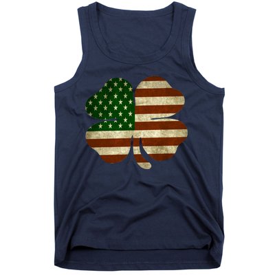 Vintage Clover Irish American Flag Tank Top