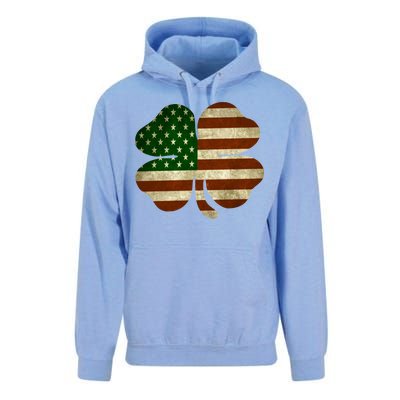 Vintage Clover Irish American Flag Unisex Surf Hoodie