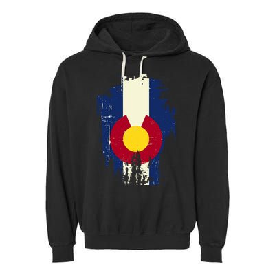Vintage Colorado State Upside Down Flag Garment-Dyed Fleece Hoodie