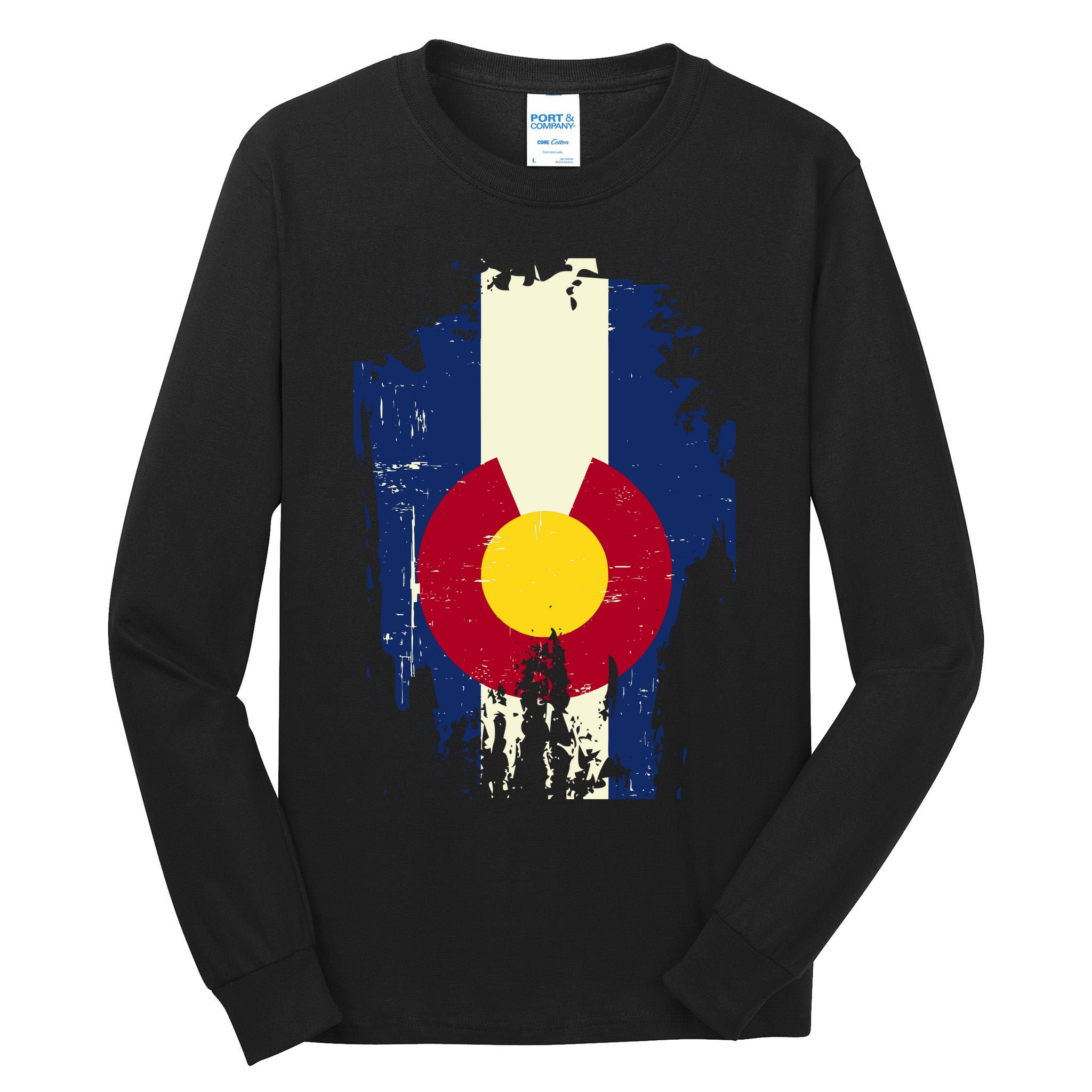 Vintage Colorado State Upside Down Flag Tall Long Sleeve T-Shirt