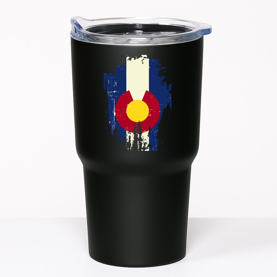 Vintage Colorado State Upside Down Flag Tumbler