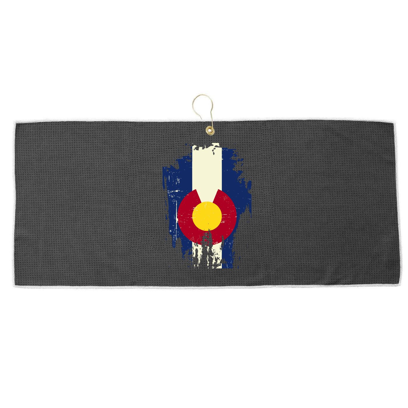 Vintage Colorado State Upside Down Flag Large Microfiber Waffle Golf Towel