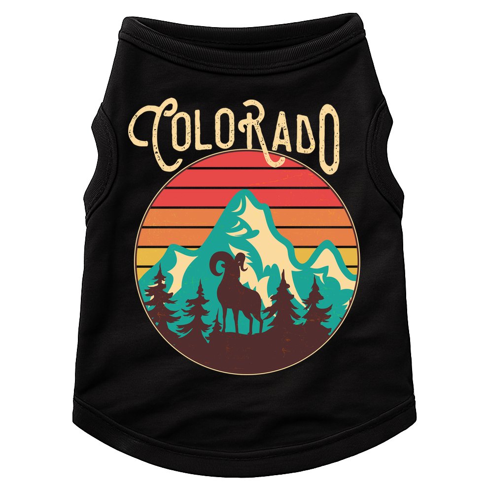 Vintage Colorado Wilderness Emblem Doggie Tank