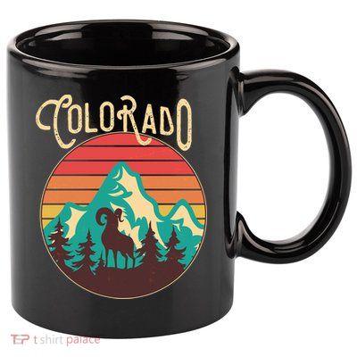 Vintage Colorado Wilderness Emblem 11oz C Handle Ceramic Mug
