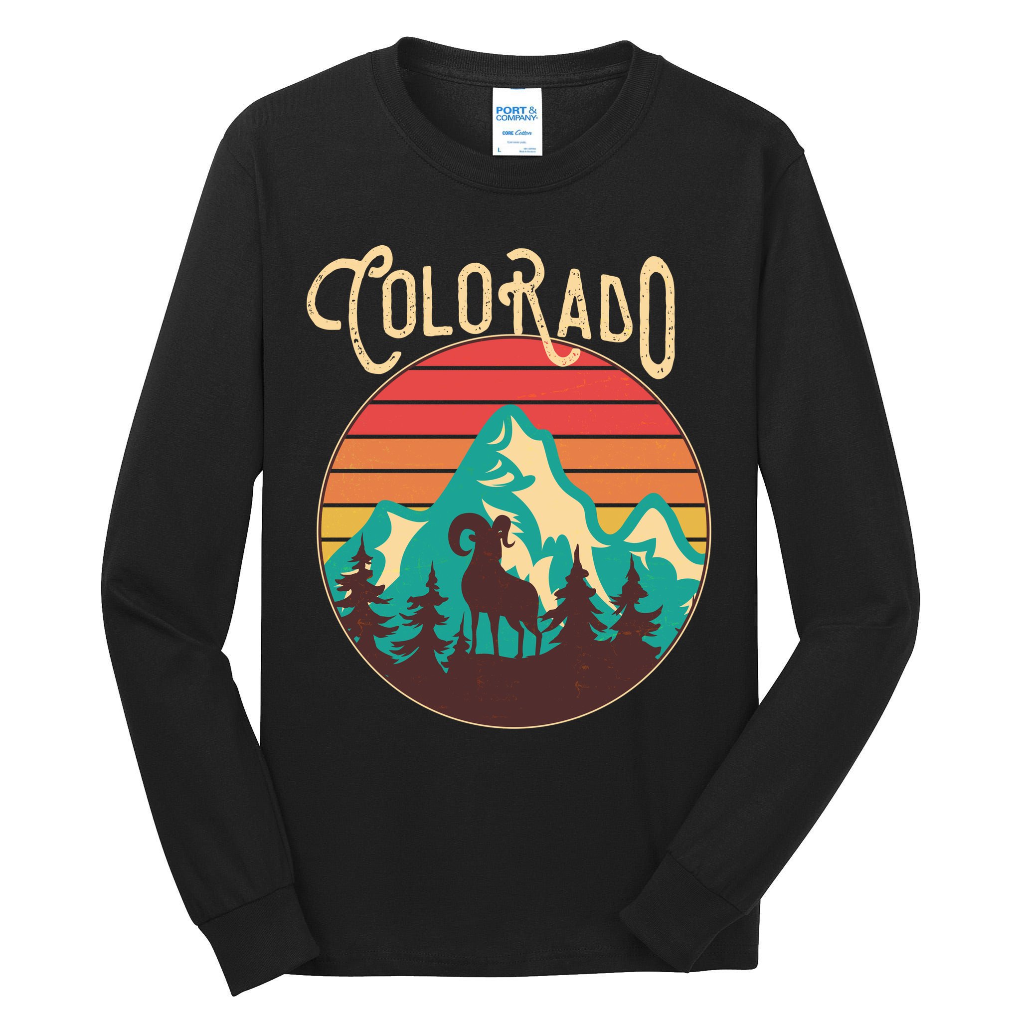 Vintage Colorado Wilderness Emblem Tall Long Sleeve T-Shirt