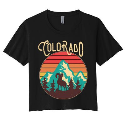 Vintage Colorado Wilderness Emblem Crop Top