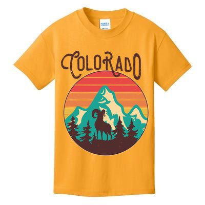 Vintage Colorado Wilderness Emblem Kids T-Shirt