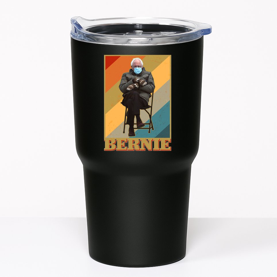 Vintage Colorful Bernie Sanders Mittens Meme Tumbler