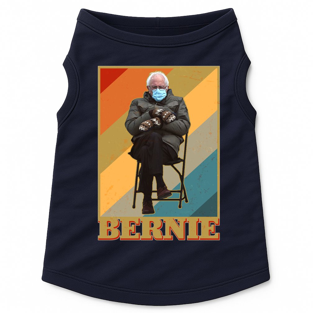 Vintage Colorful Bernie Sanders Mittens Meme Doggie Tank