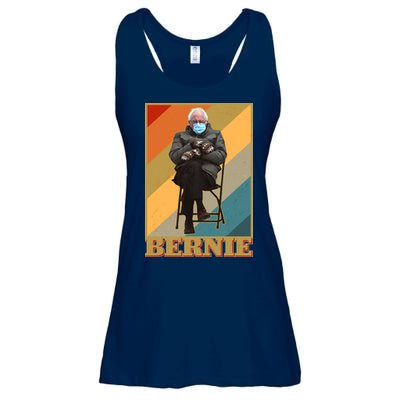 Vintage Colorful Bernie Sanders Mittens Meme Ladies Essential Flowy Tank