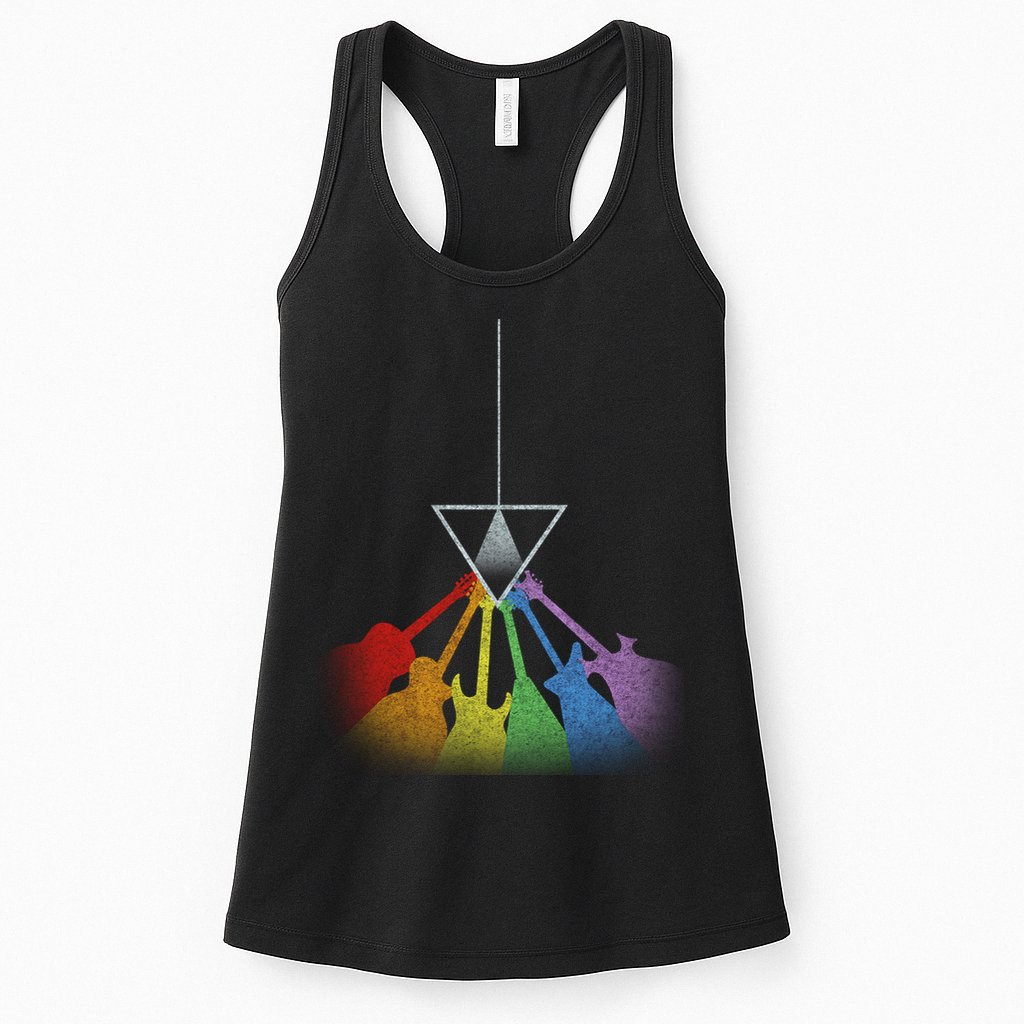 Vintage Colorful Guitars  Womens Tank Top