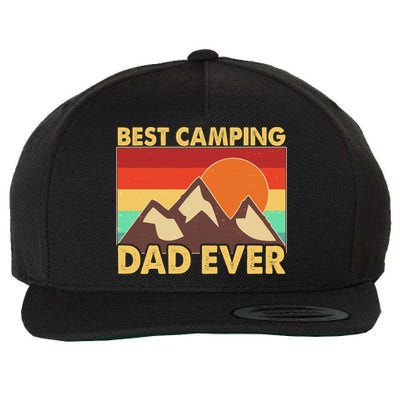 Vintage Colors Best Camping Dad Ever Wool Snapback Cap
