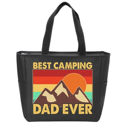 Vintage Colors Best Camping Dad Ever Zip Tote Bag