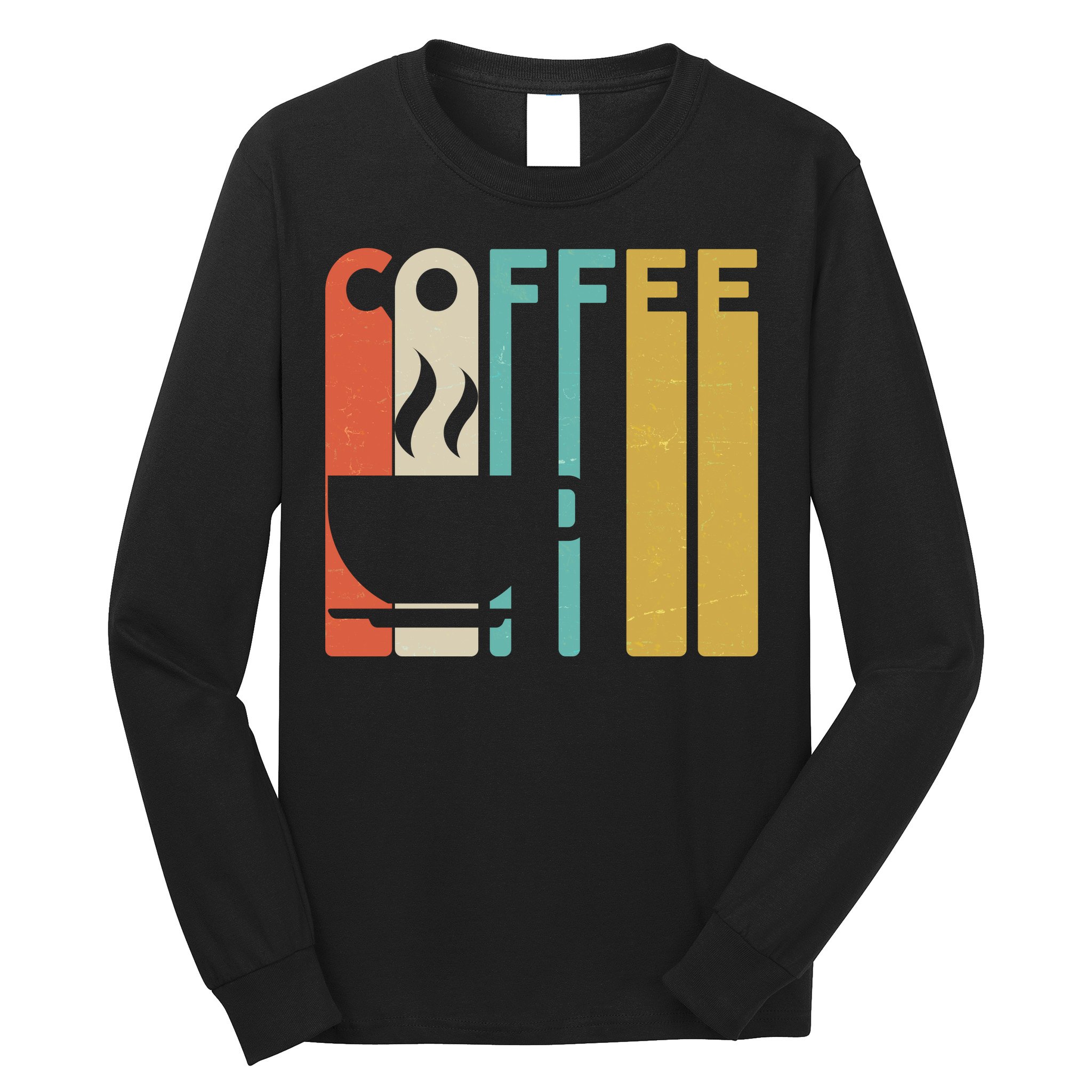 Vintage Colors Coffee Cup Logo Long Sleeve Shirt