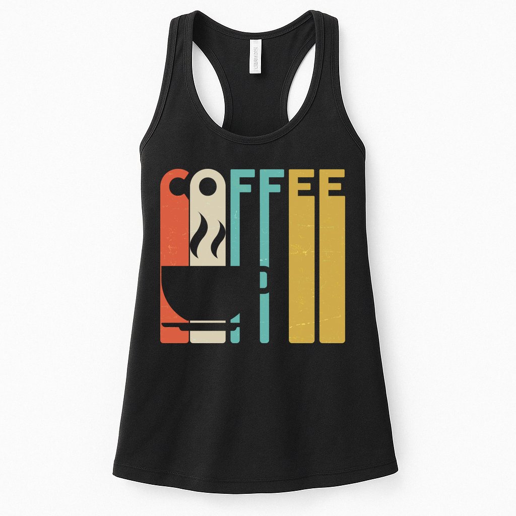 Vintage Colors Coffee Cup Logo Womens Tank Top