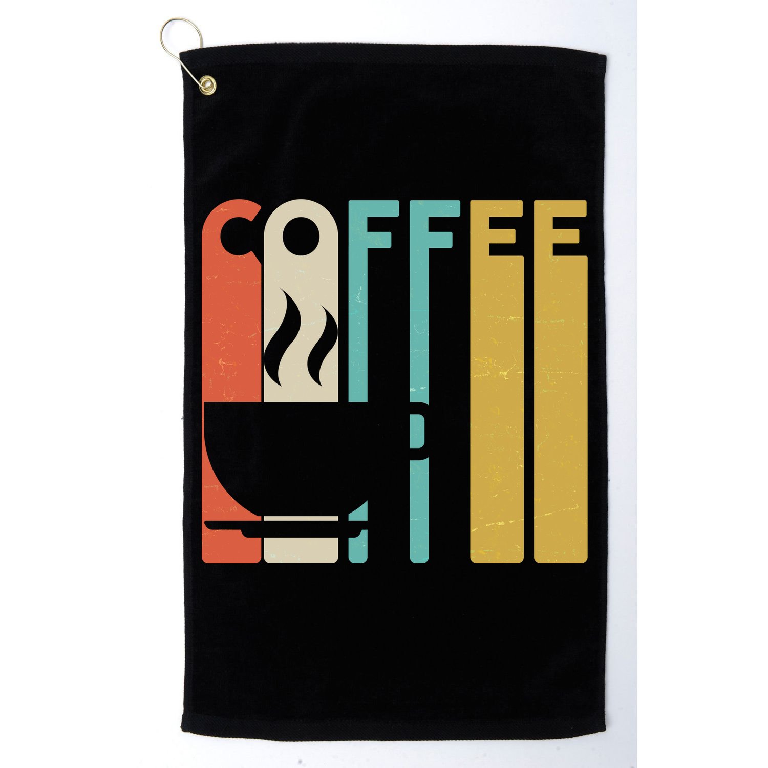 Vintage Colors Coffee Cup Logo Golf Towel