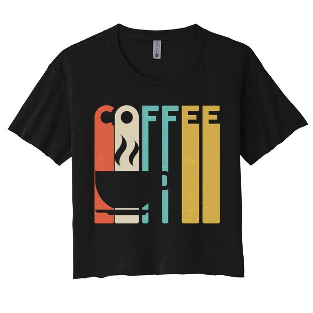 Vintage Colors Coffee Cup Logo Crop Top