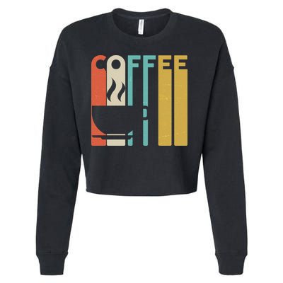 Vintage Colors Coffee Cup Logo Cropped Pullover Crew