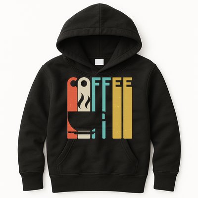 Vintage Colors Coffee Cup Logo Kids Hoodie