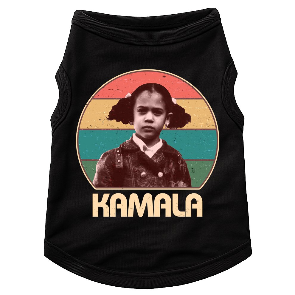 Vintage Colors Kamala Harris Childhood Photo Doggie Tank