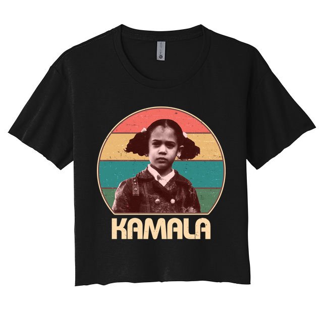Vintage Colors Kamala Harris Childhood Photo Crop Top