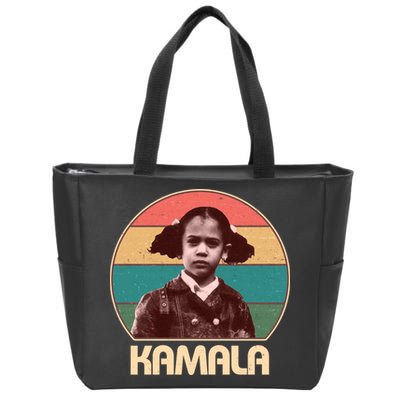 Vintage Colors Kamala Harris Childhood Photo Zip Tote Bag