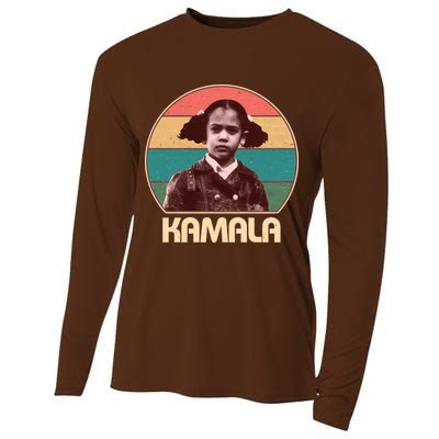 Vintage Colors Kamala Harris Childhood Photo Cooling Performance Long Sleeve Crew