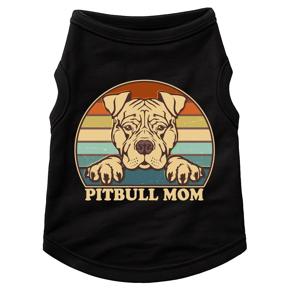 Vintage Colors Pitbull Mom Doggie Tank