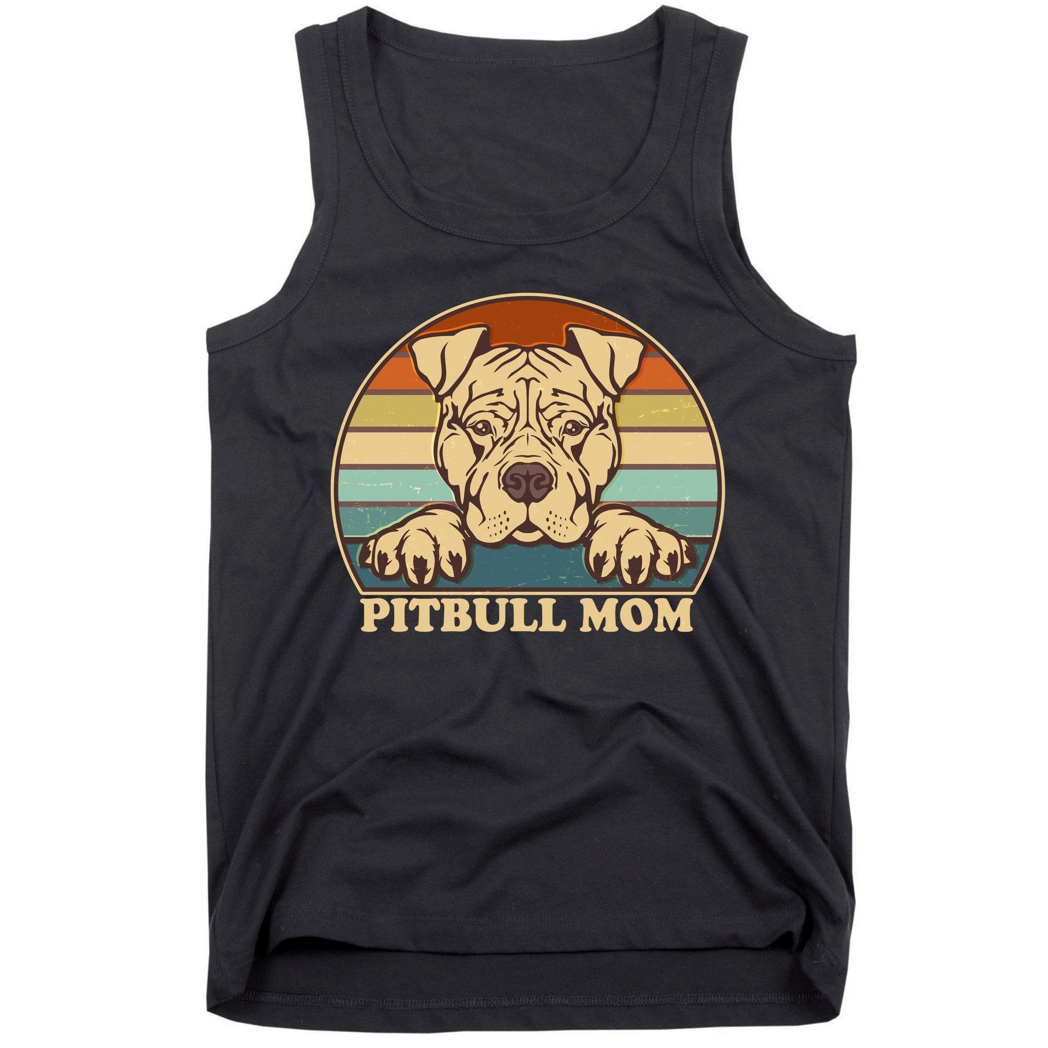 Vintage Colors Pitbull Mom Tank Top