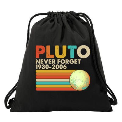 Vintage Colors Pluto Never Forget 1930-2006 Drawstring Bag