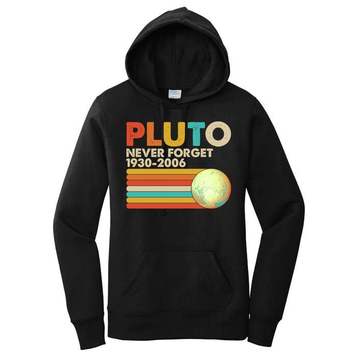 Vintage Colors Pluto Never Forget 1930-2006 Women's Pullover Hoodie