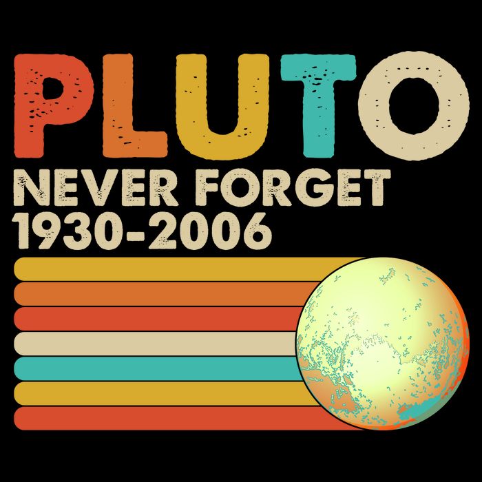 Vintage Colors Pluto Never Forget 1930-2006 Women's Pullover Hoodie