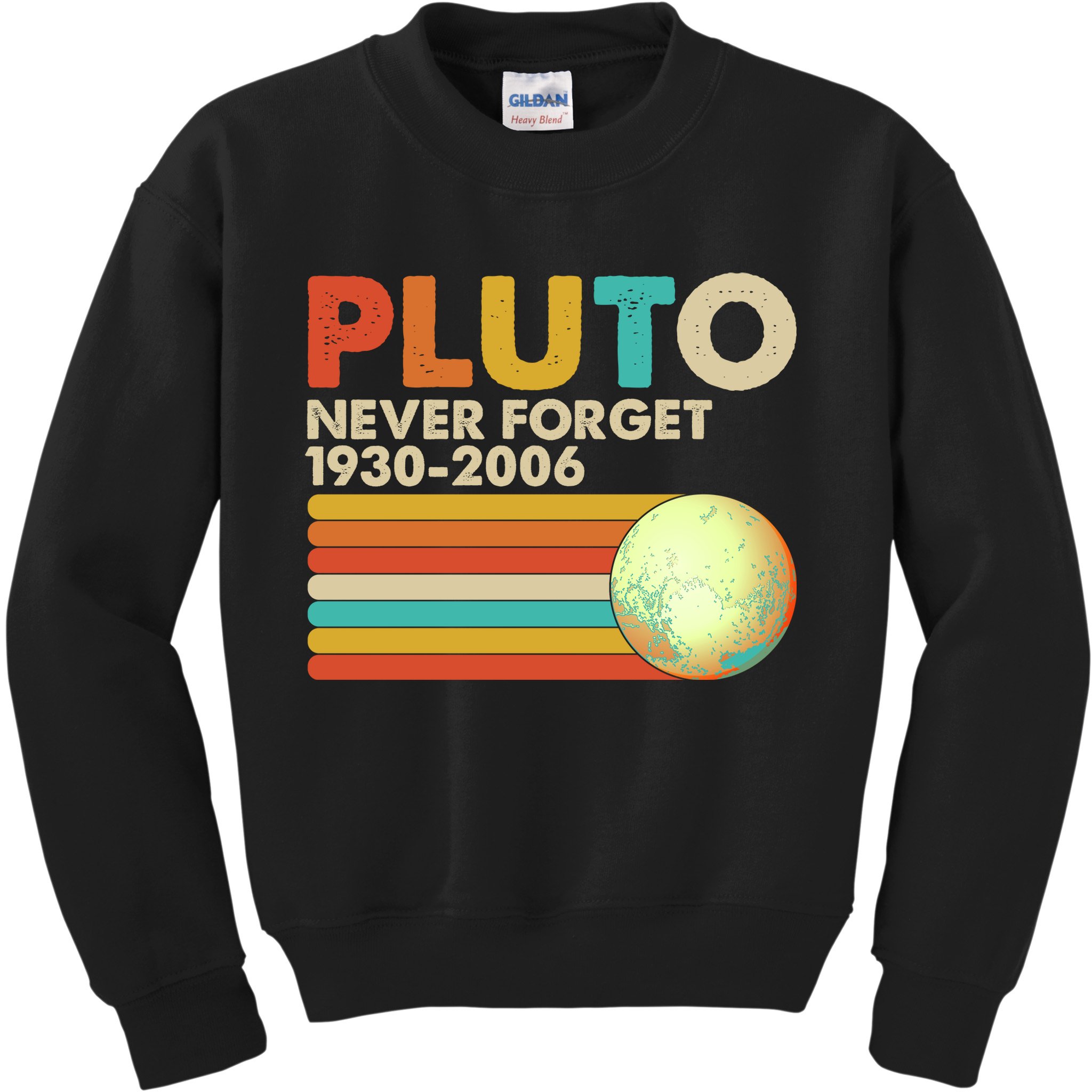 Vintage Colors Pluto Never Forget 1930-2006 Kids Sweatshirt