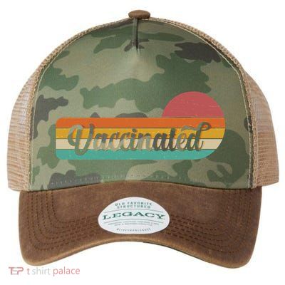 Vintage Colors Retro Sun Vaccinated Legacy Tie Dye Trucker Hat