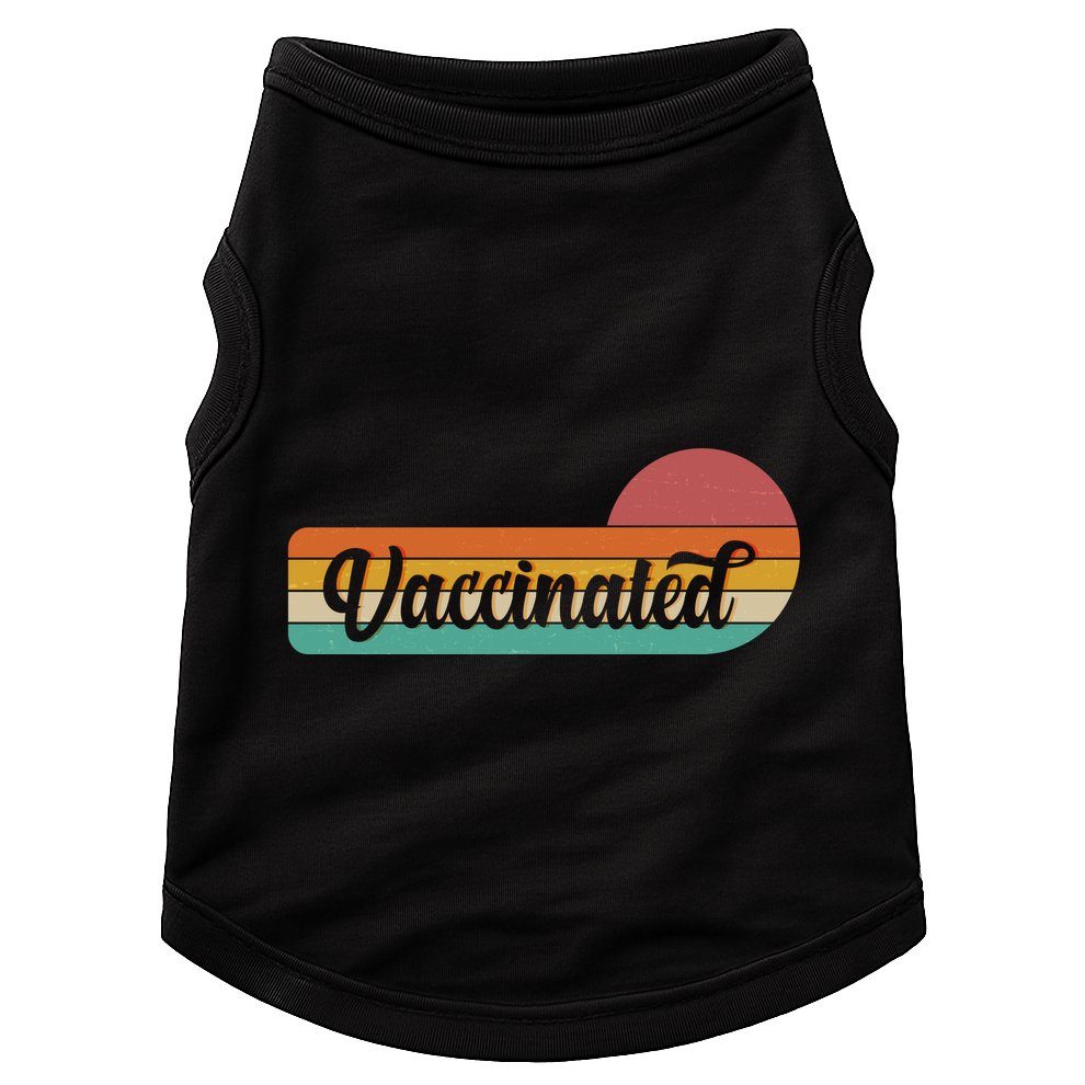 Vintage Colors Retro Sun Vaccinated Doggie Tank