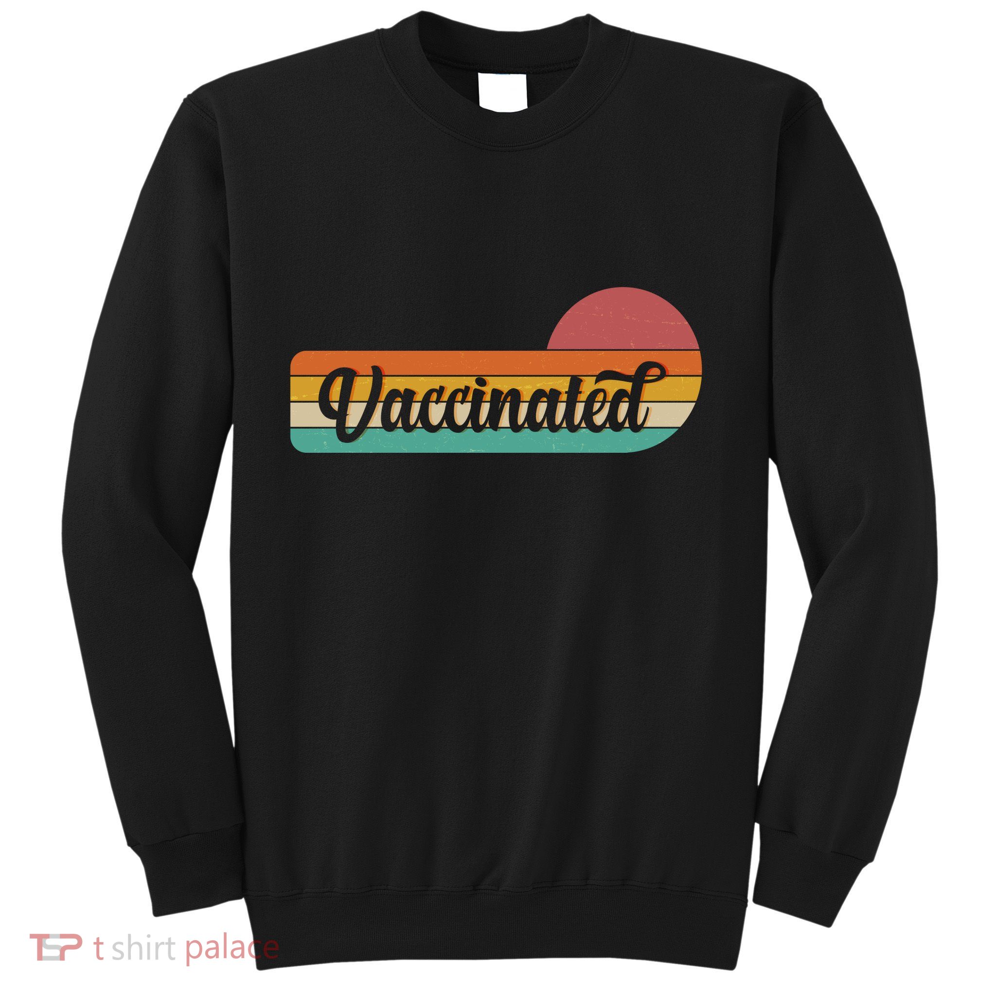 Vintage Colors Retro Sun Vaccinated Sweatshirt