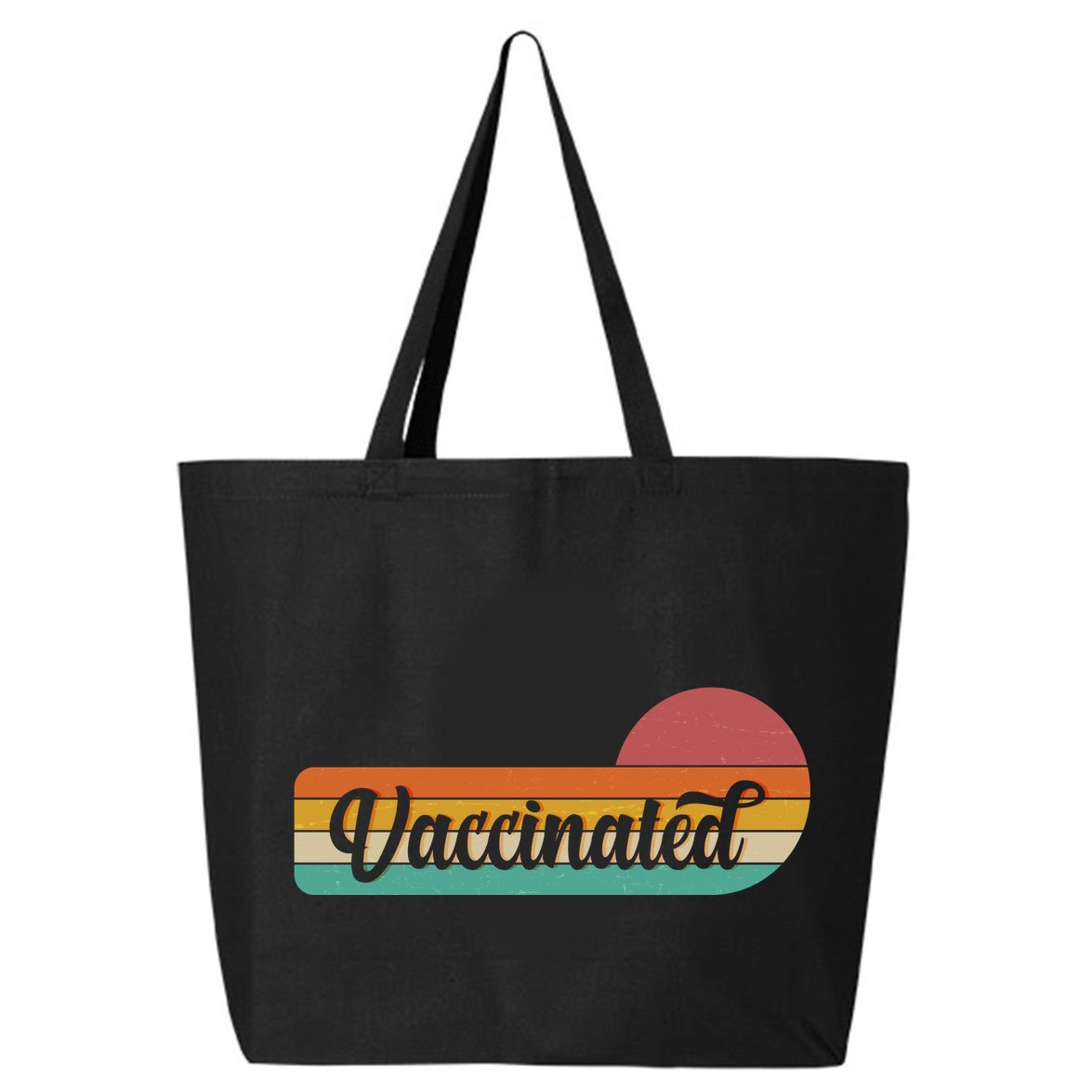 Vintage Colors Retro Sun Vaccinated 25L Jumbo Tote