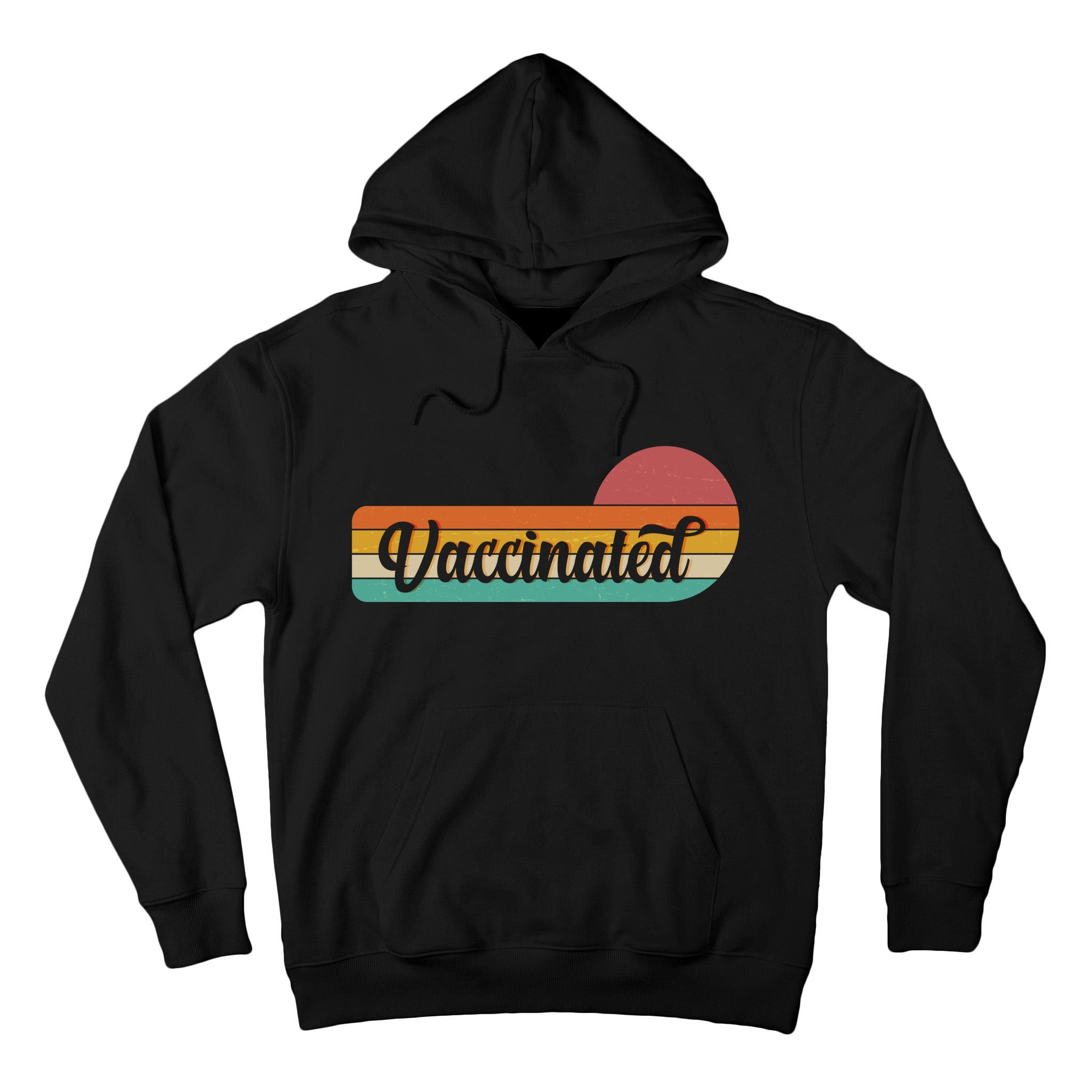 Vintage Colors Retro Sun Vaccinated Tall Hoodie
