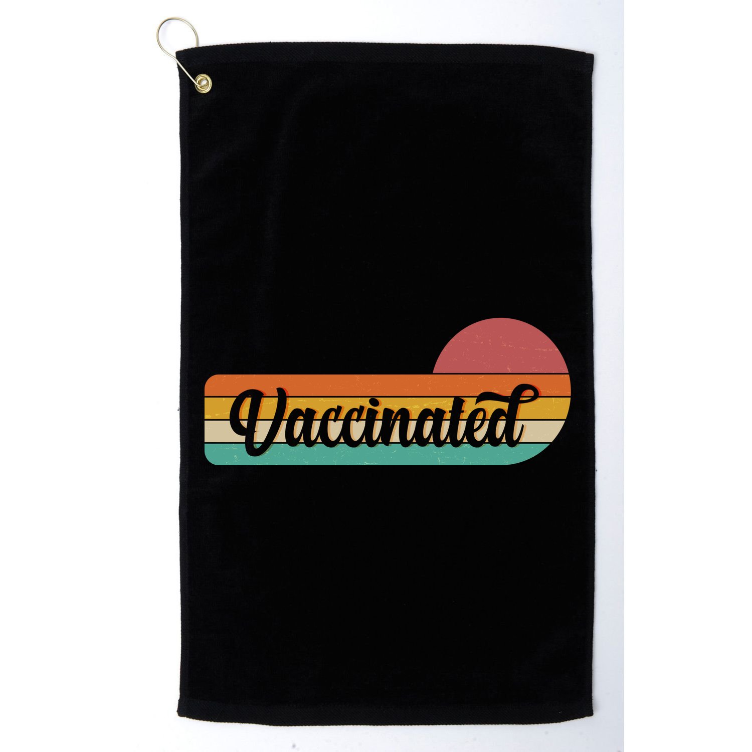 Vintage Colors Retro Sun Vaccinated Golf Towel